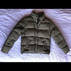 J. Crew Army Green Puffy Coat